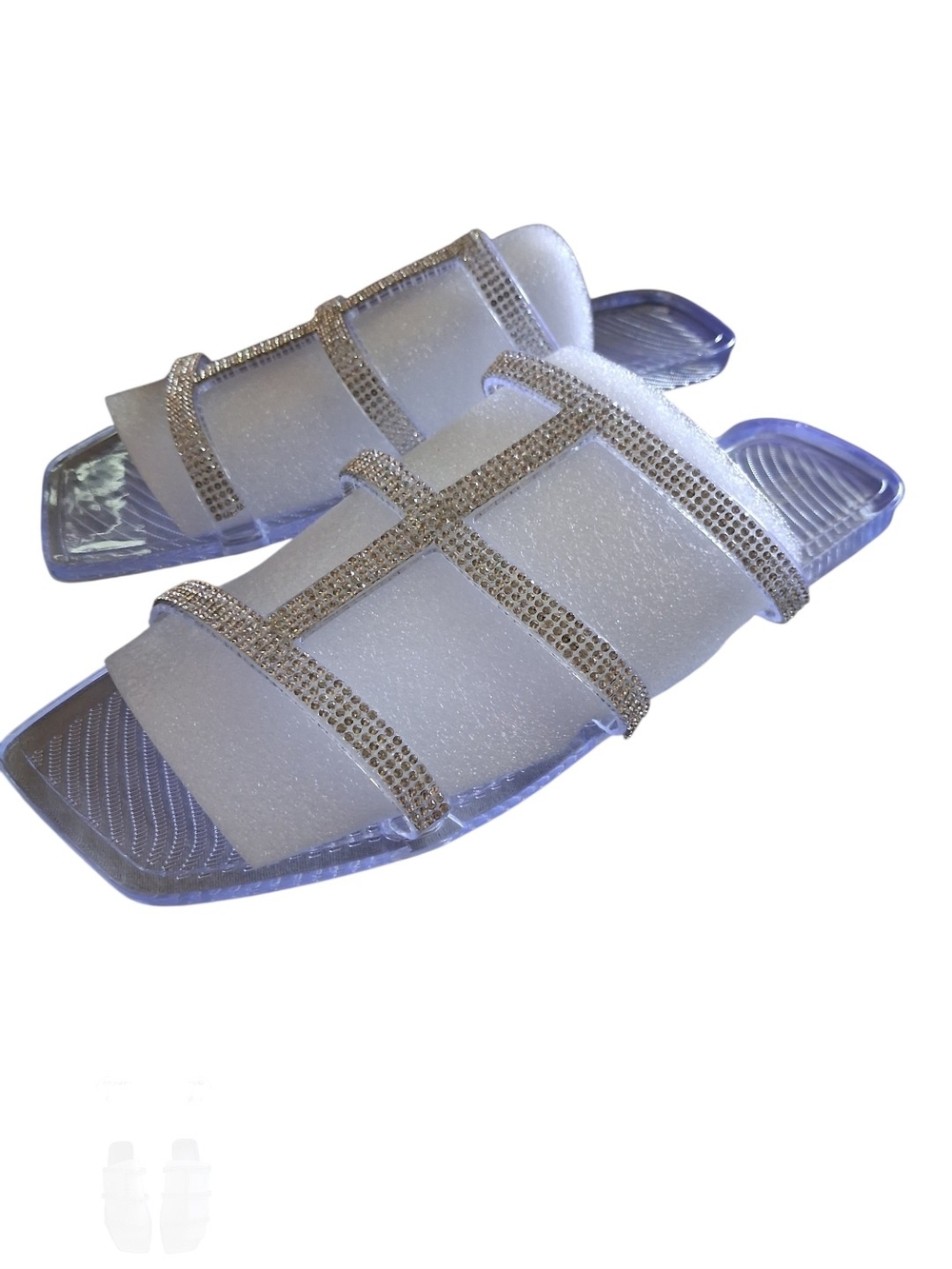 Mudd Clear Rhinestone Sandals - Picture 2 of 4